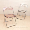 venta caliente silla plegable transparente plástica transparente steelframe